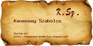 Kenessey Szabolcs névjegykártya